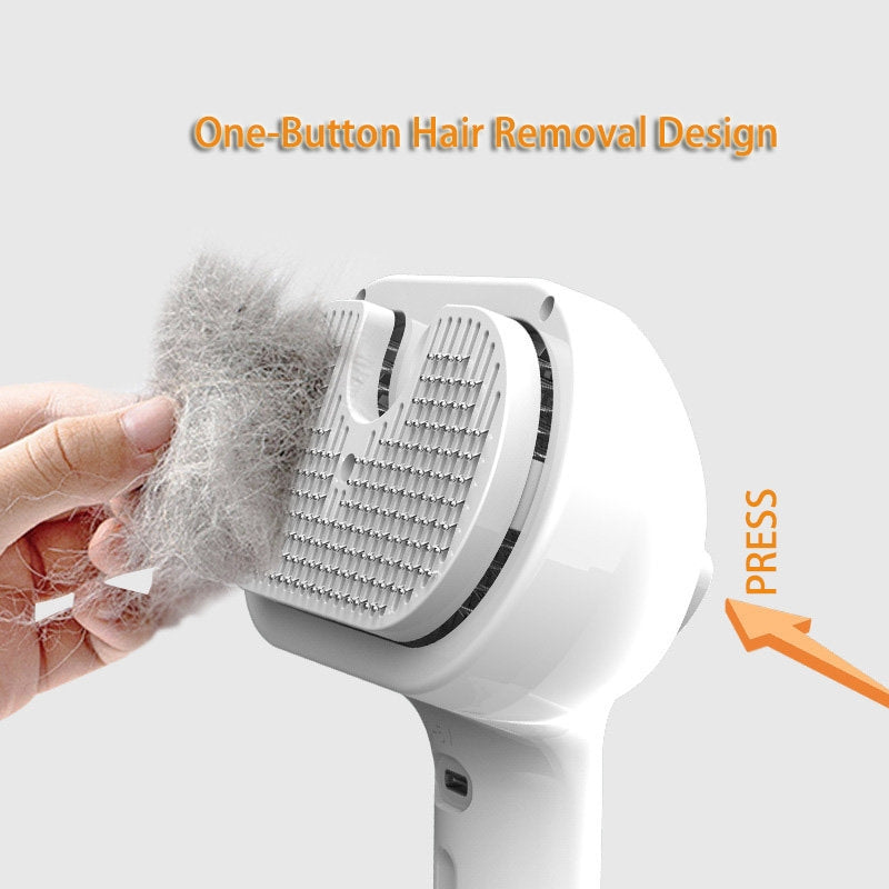 Self-Cleaning Pet Comb Hair Remover Brush With Mist