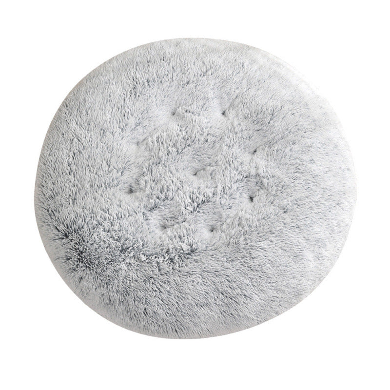 Round Plush Pet Bed Warm Sleep Mat