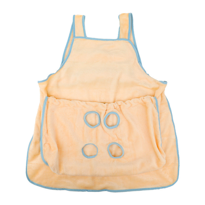 Portable Pet Carrier Apron Plush Travel Pouch