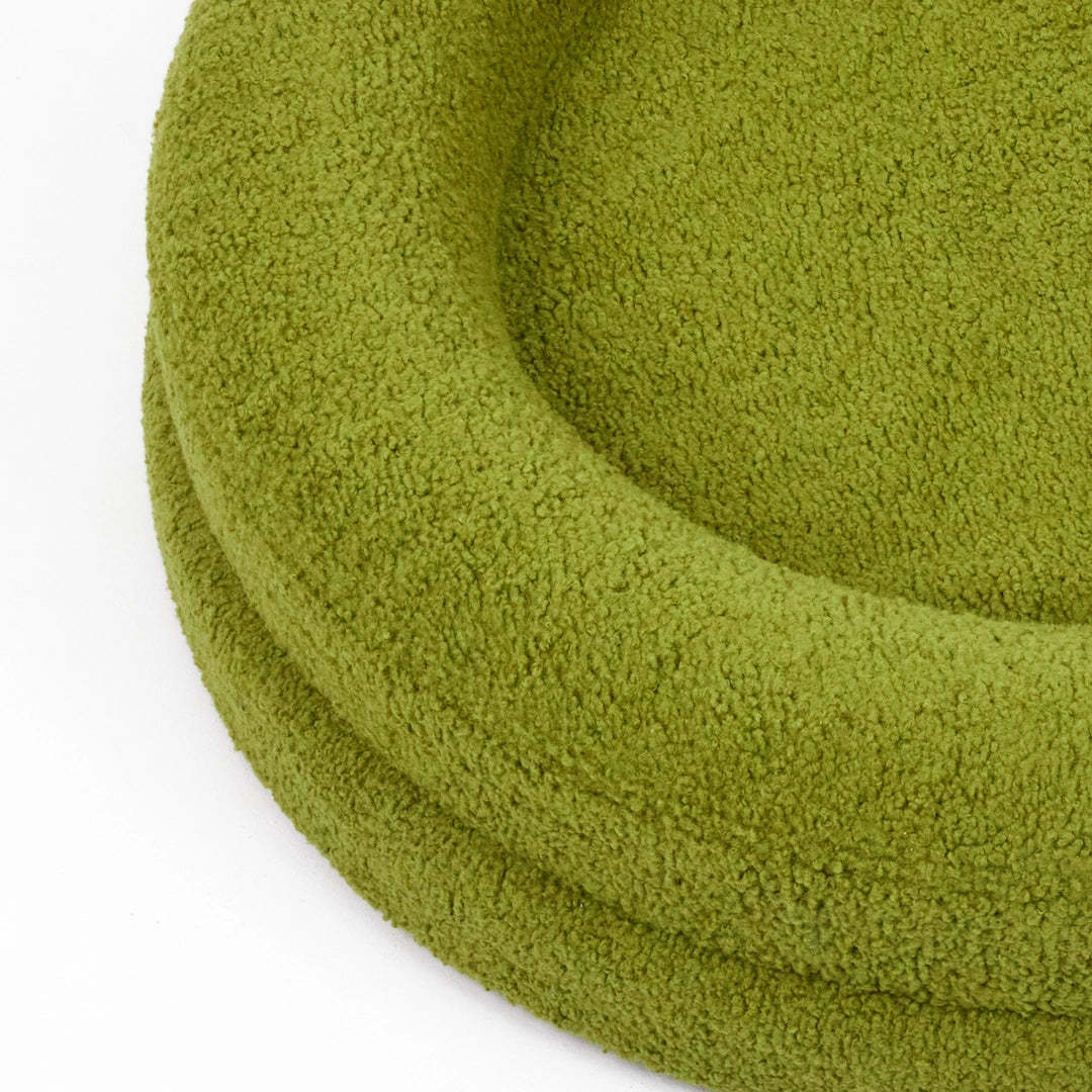Solid Color Round Plush Pet Nest Comfortable Bed