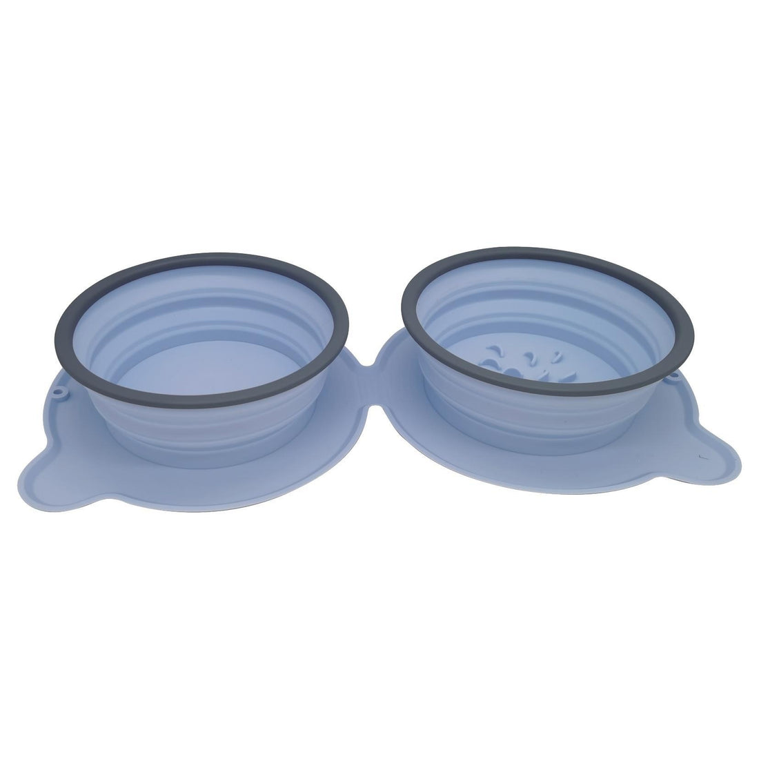 Portable Foldable Pet Silicone Double Feeding Bowl Non-Slip