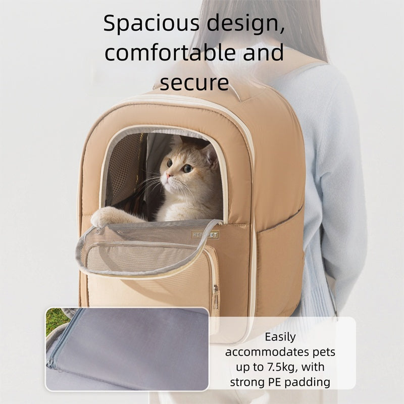 Breathable Pet Travel Backpack With Mesh Window Comfort