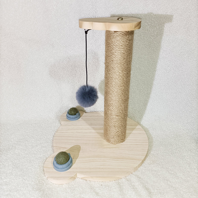 Solid Wood Pet Cat Turntable Bite-Resistant Toy