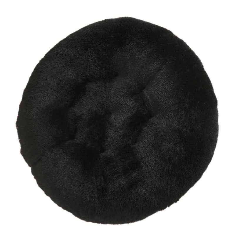 Round Plush Pet Bed Warm Sleep Mat