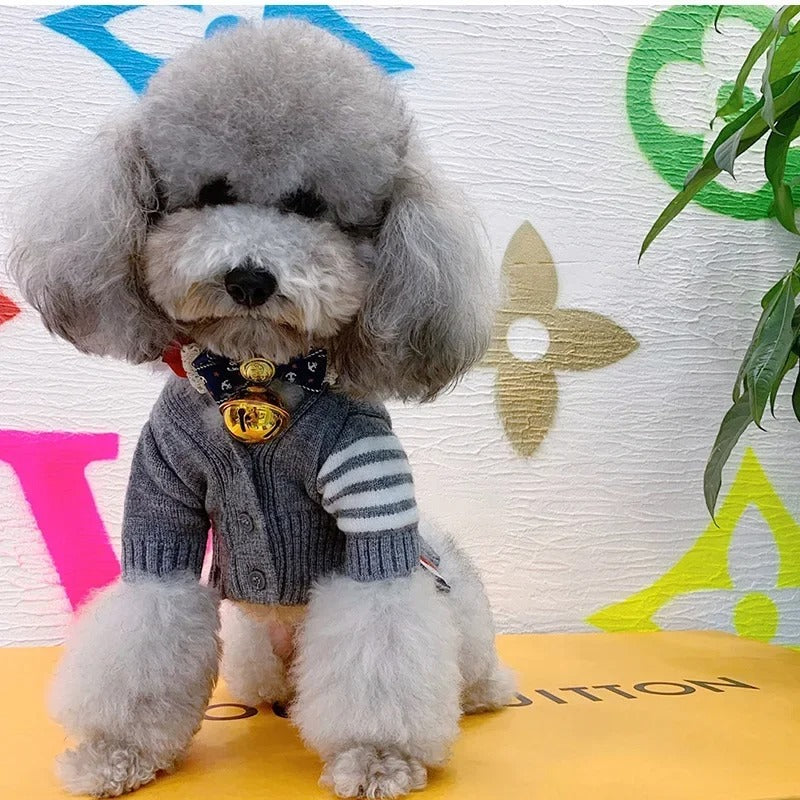 Pet Cardigan Knit Sweater For Comfortable Wear