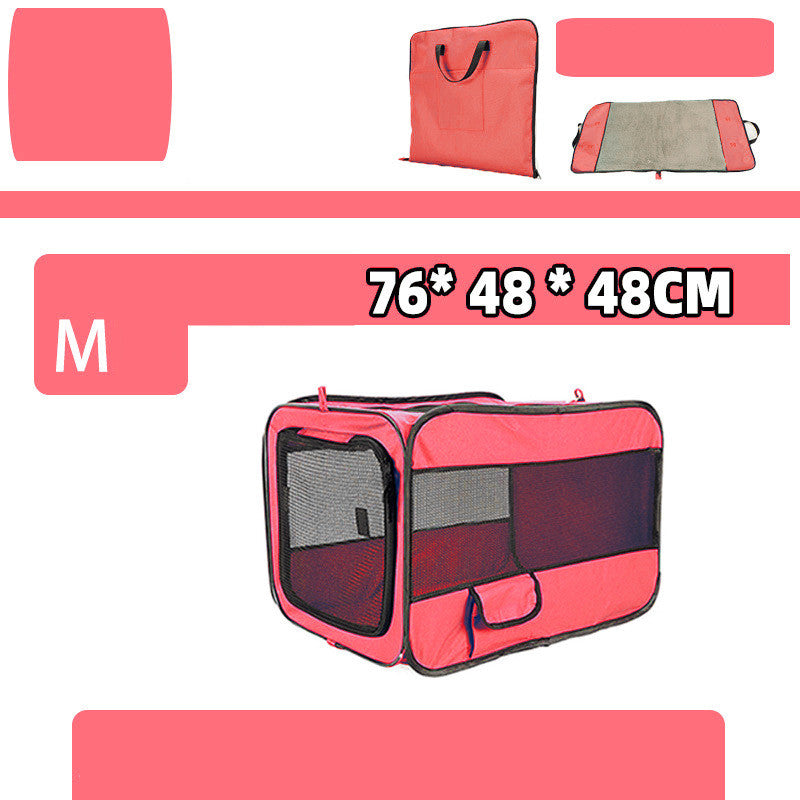 Portable Folding Pet Carrier Bag With Safety Zippers