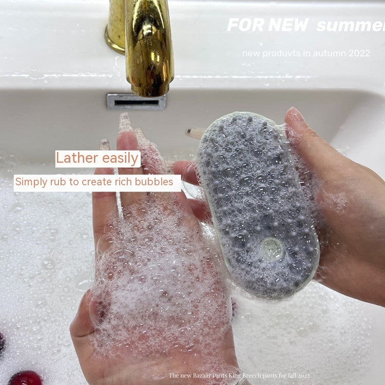 Pet Handheld Bath Massage Brush Soft Hair Cleaner