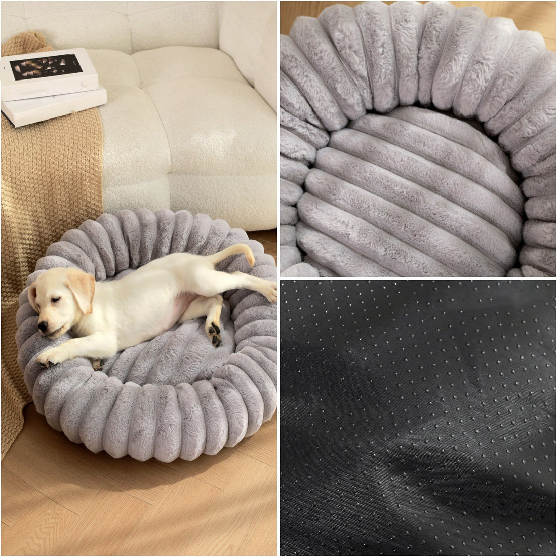 Plush Round Pet Nest Warm Winter Bed