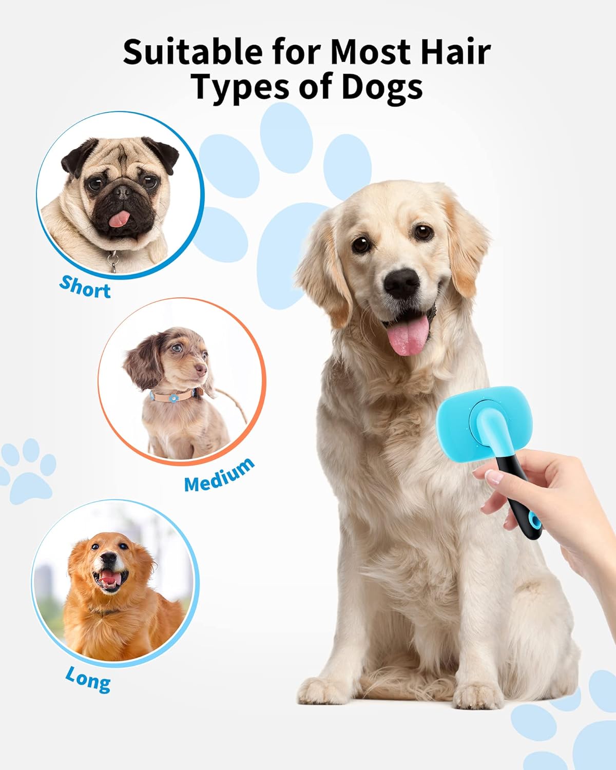 Pet Grooming Brush Shedding Hair Removal Tool