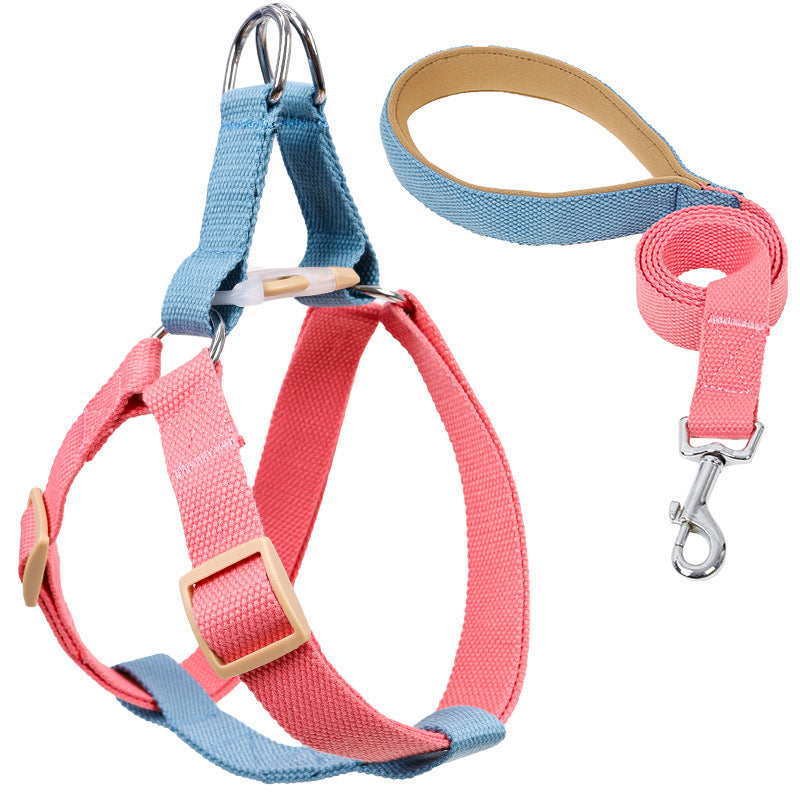 Colorful Drawstring Pet Leash With Vest Design