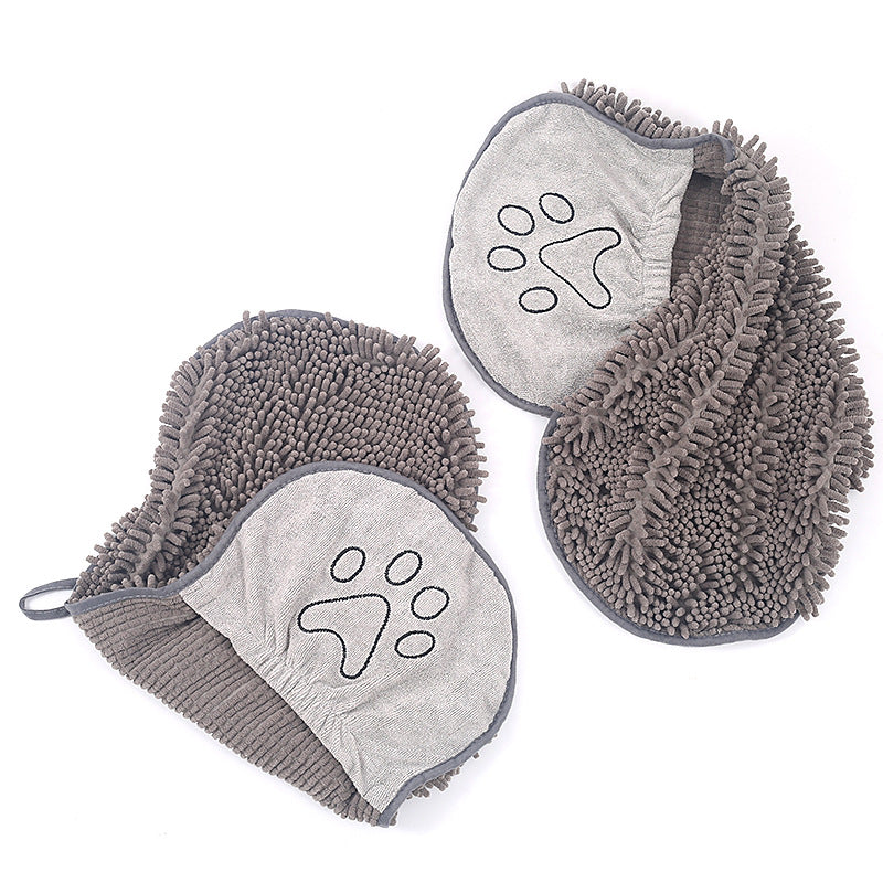 Chenille Pet Bath Towel Soft Absorbent Quick-Dry