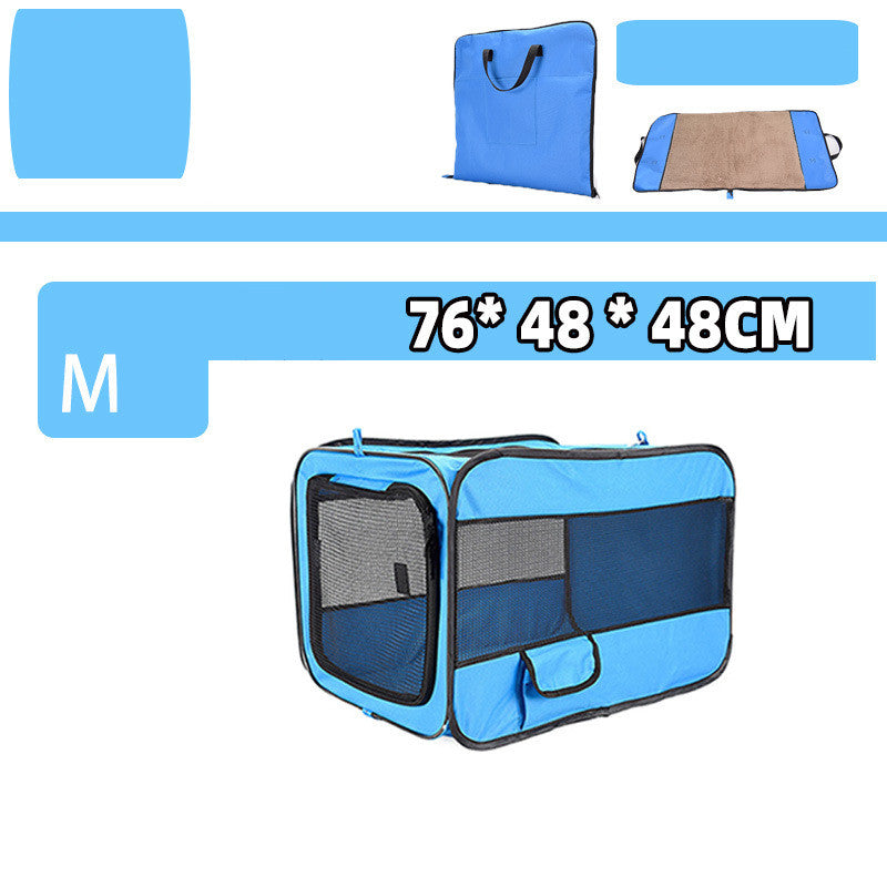 Portable Folding Pet Carrier Bag With Safety Zippers