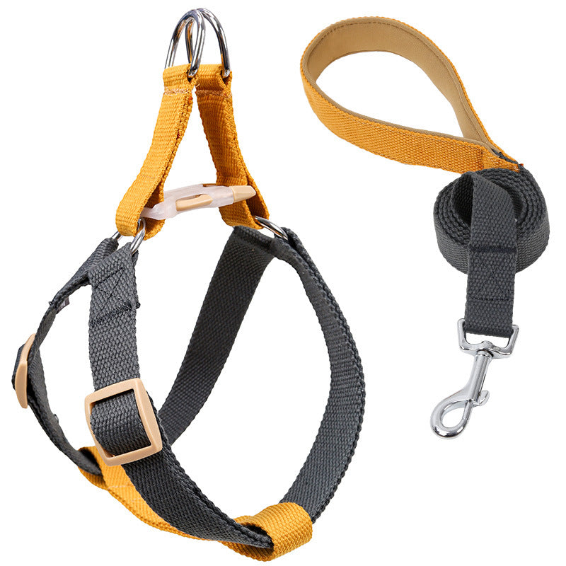 Colorful Drawstring Pet Leash With Vest Design