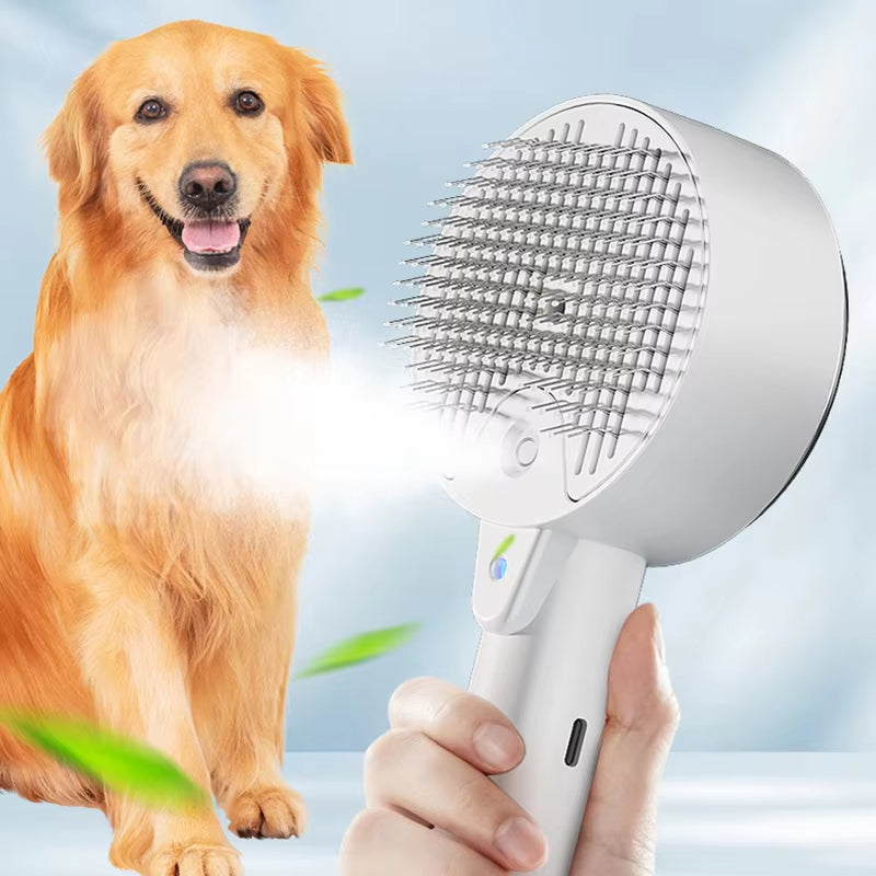 3-in-1 Electric Pet Steam Brush Sprayer For Grooming