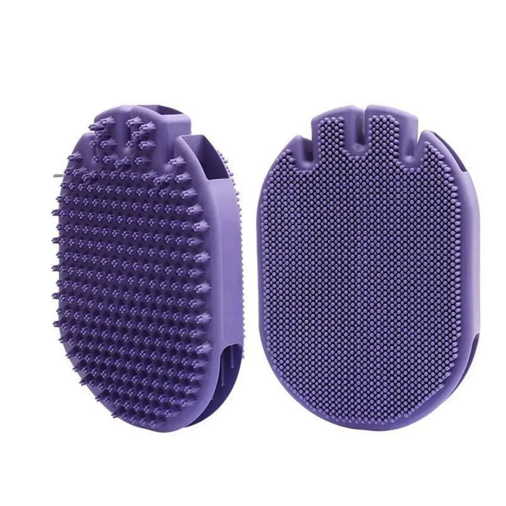 Dual-Sided Soft Bristle Pet Grooming And Massage Brush