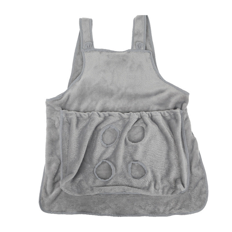 Portable Pet Carrier Apron Plush Travel Pouch