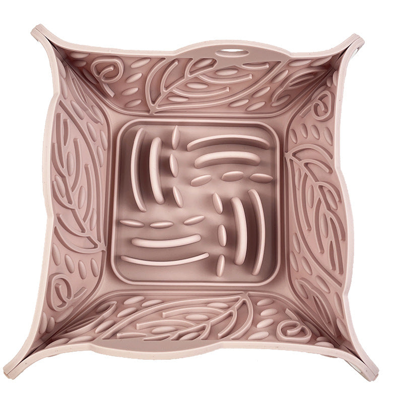 Pet Silicone Foldable Slow Feeder Bowl Multi-Functional
