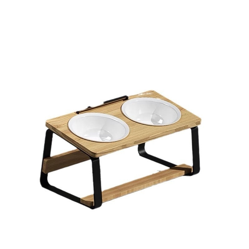 Ceramic Double Pet Bowl Water And Food Holder
