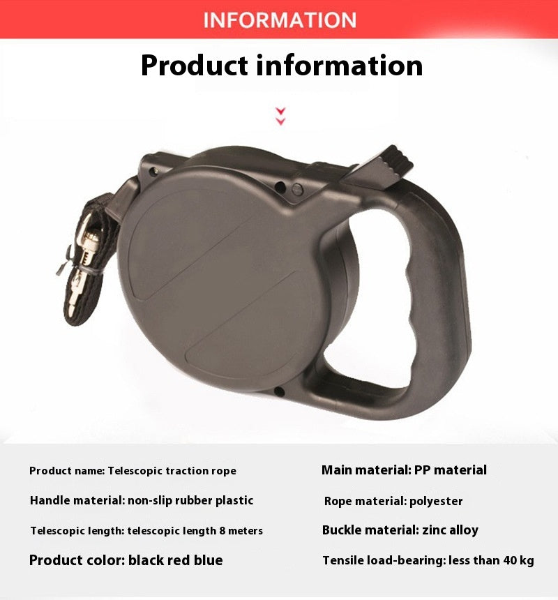8m Nylon Automatic Retractable Pet Leash
