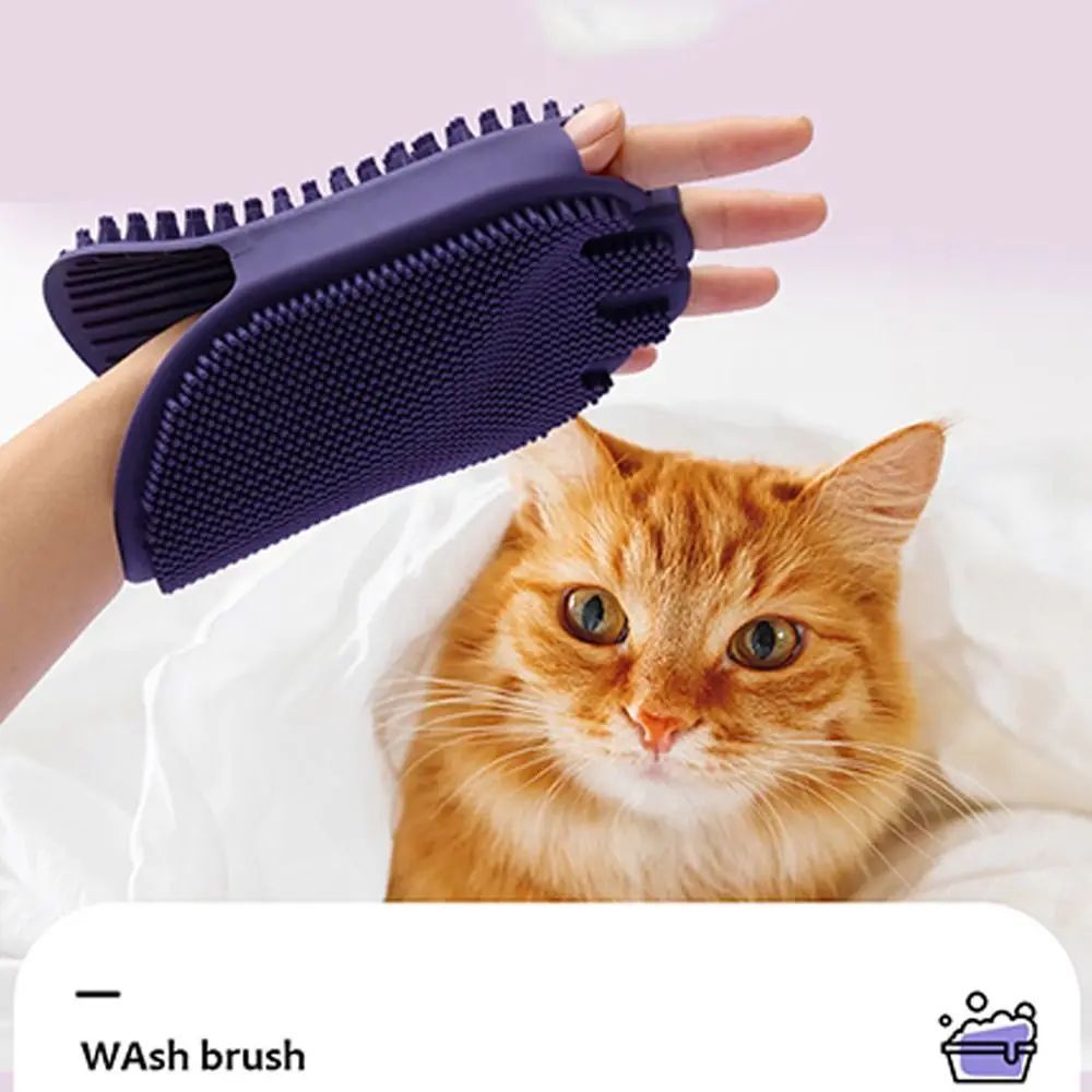 Dual-Sided Soft Bristle Pet Grooming And Massage Brush