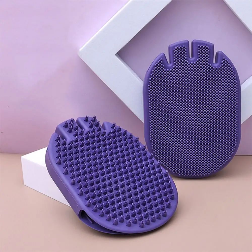 Dual-Sided Soft Bristle Pet Grooming And Massage Brush