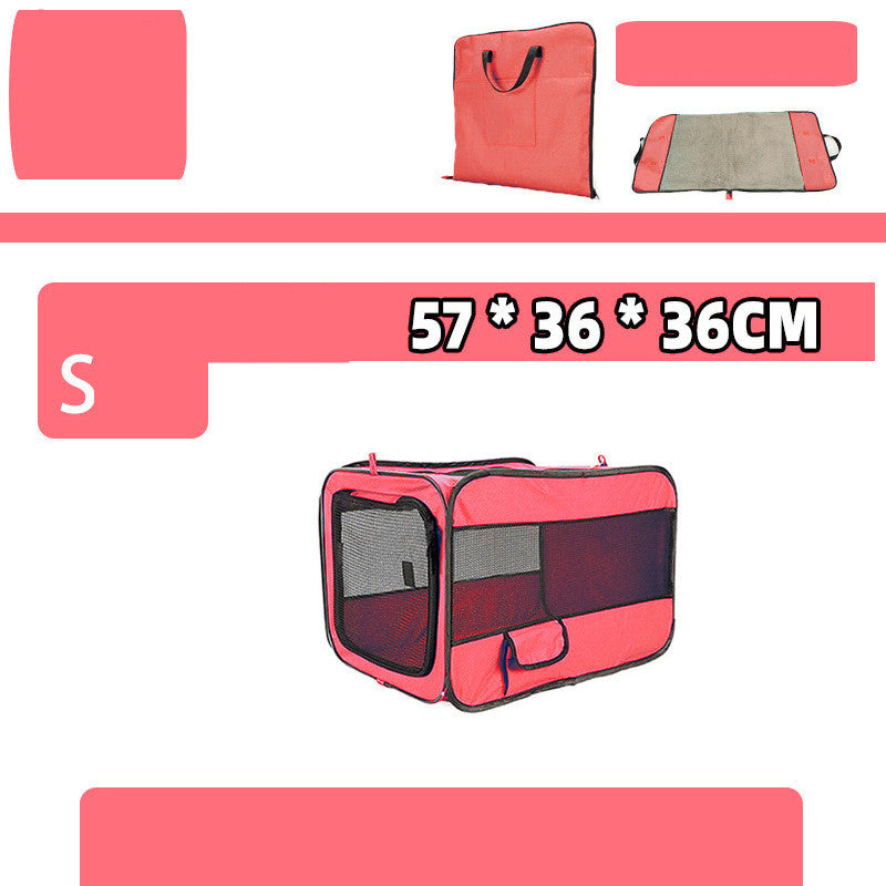 Portable Folding Pet Carrier Bag With Safety Zippers